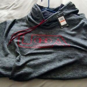 Under armour 3xl hoodie brand new with tags grey with reddish logo color